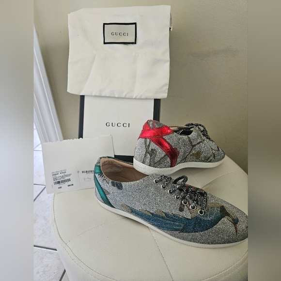 Gucci Womens Multicolor Glitter Sneakers - Picture 1 of 6